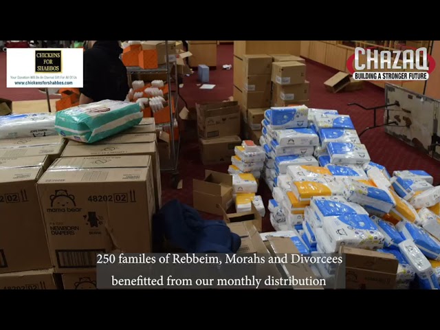 Chazaq & Chickens For Shabbos Monthly Distribution for Rebbeim & Morah's
