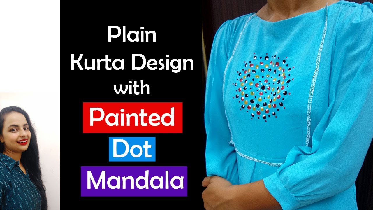 Our latest Stylish Kurta design with handpainted patch