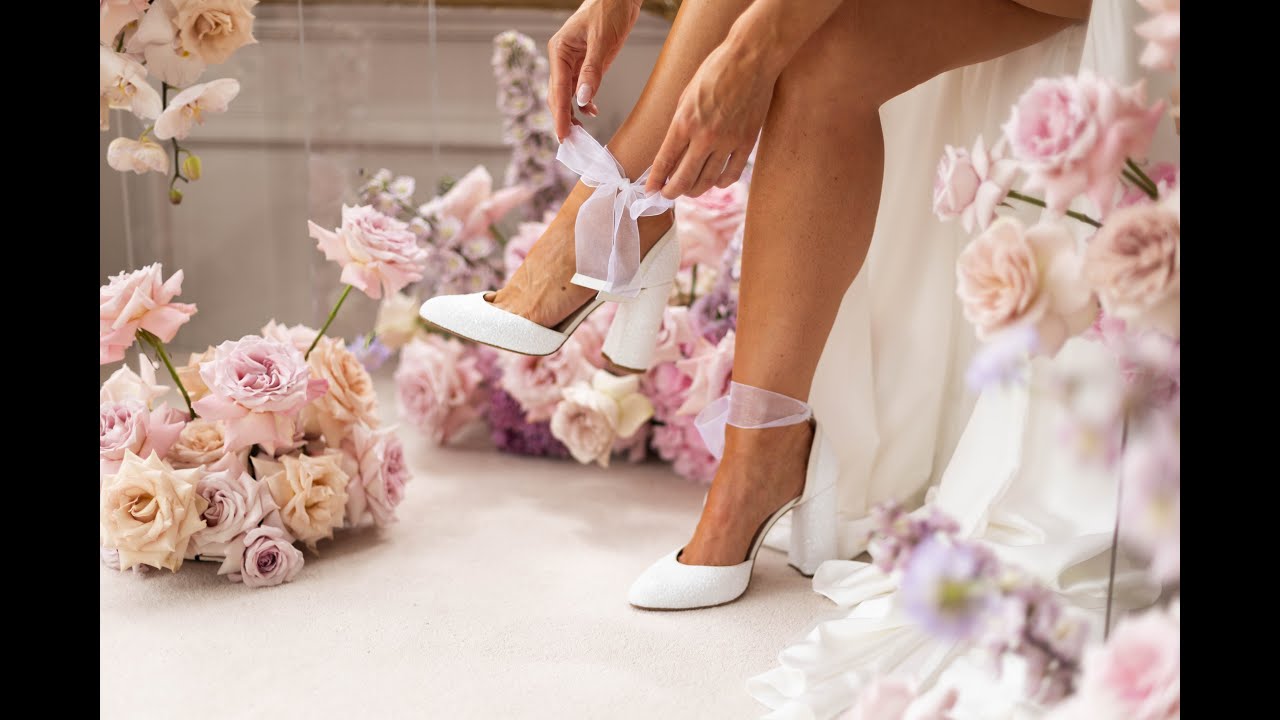 Classic bridal shoes, your something blue | Charlotte Mills