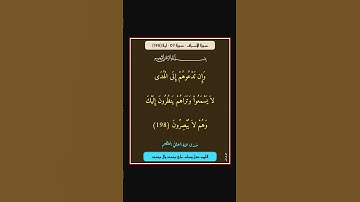 سورة الاعراف - سورة 07 - اية 198