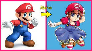 🍄🍄 Super Mario Characters GENDER SWAP 👉@WANAPlus