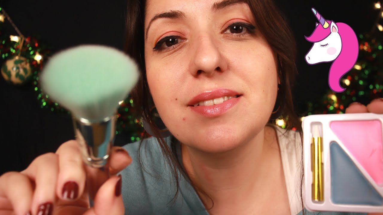 ASMR | Ablan Yılbaşı Makyajını Yapıyor | Roleplay Türkçe | UNICORN Makeup |Yarı Anlaşılmayan Fısıltı