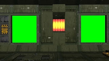 spaceship corridor animation - green screen - free use
