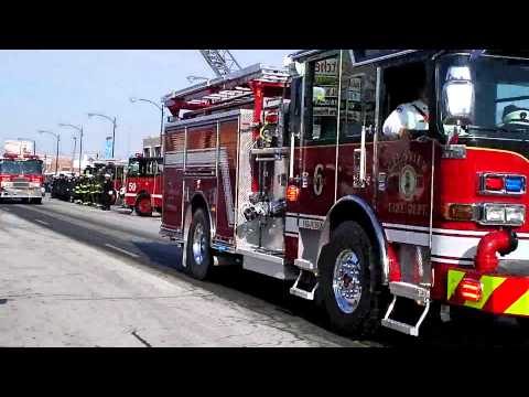 Funeral Procession of Chicago Firefighter Edward J...