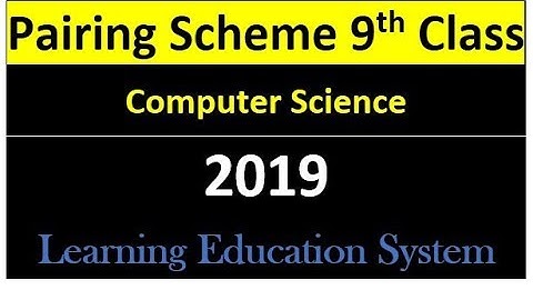 Pairing Scheme (9th Computer) 2019