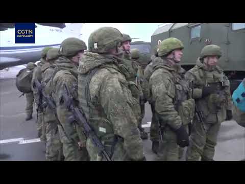 Тренировки российских миротворцев в Казахстане