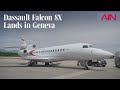 Dassault pilots fly falcon 8x business jet into geneva for ebace show  ain