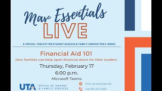 Mav Essentials Live: Financial Aid 101