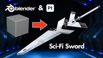 [Blender Tut] Sci-Fi Sword in Blender 4.2 & Substance Painter | Real Time |