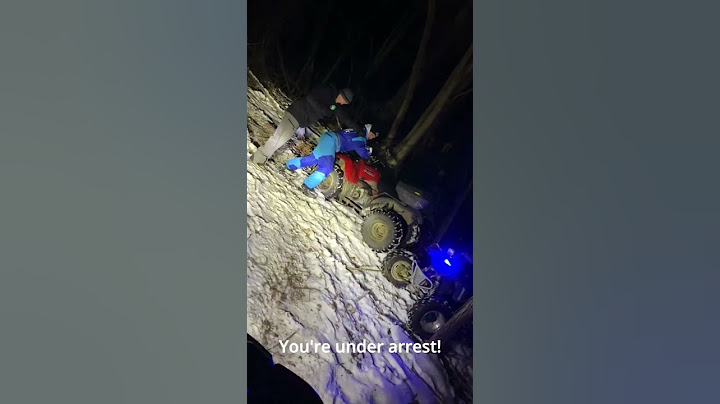 Busted by cops on ATV trails! #trailriding #atv #quad #winter #police #funny #cops #polaris #snow