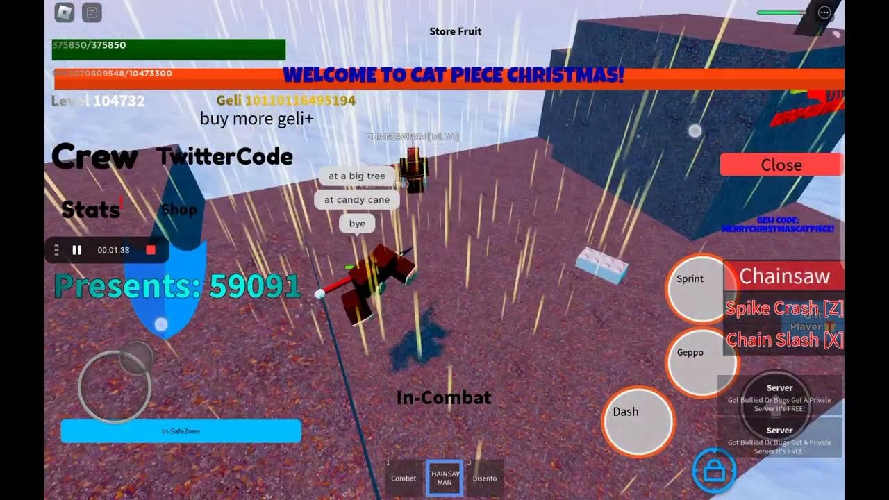 how to get chainsaw fruit [cat piece] it's hard if ur noob YouTube