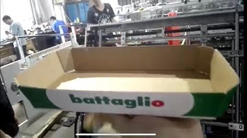 Fluted boat tray carton erecting machine FeeNoT.com paper box glue machine Europe 8 corner