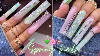 HOW TO: PASTEL GREEN SPRING NAILS/ EASY GEL NAIL ART/ BEGINNERS FRIENDLY NAILS