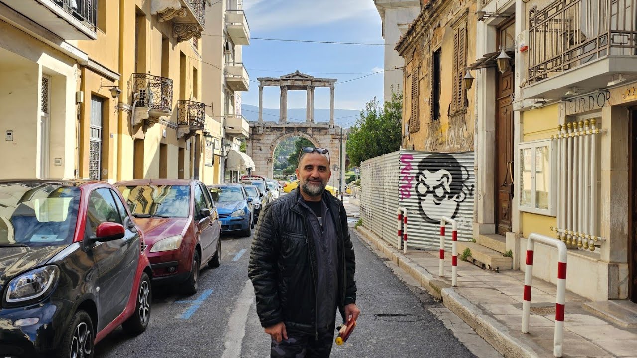 جولة في شوارع ومعالم أثينا، اليونان Tour in Athens, Greece 🇬🇷