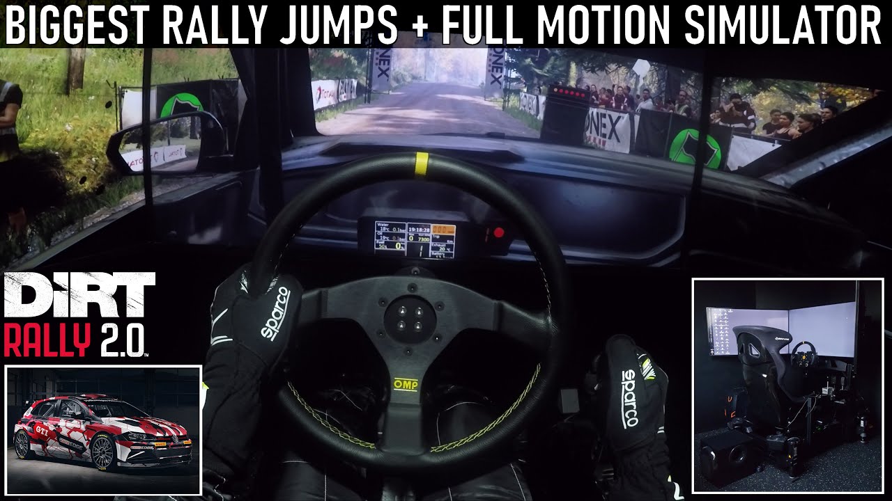 The Biggest Rally Jumps + Full Motion Simulator Onboard [Triple Screen