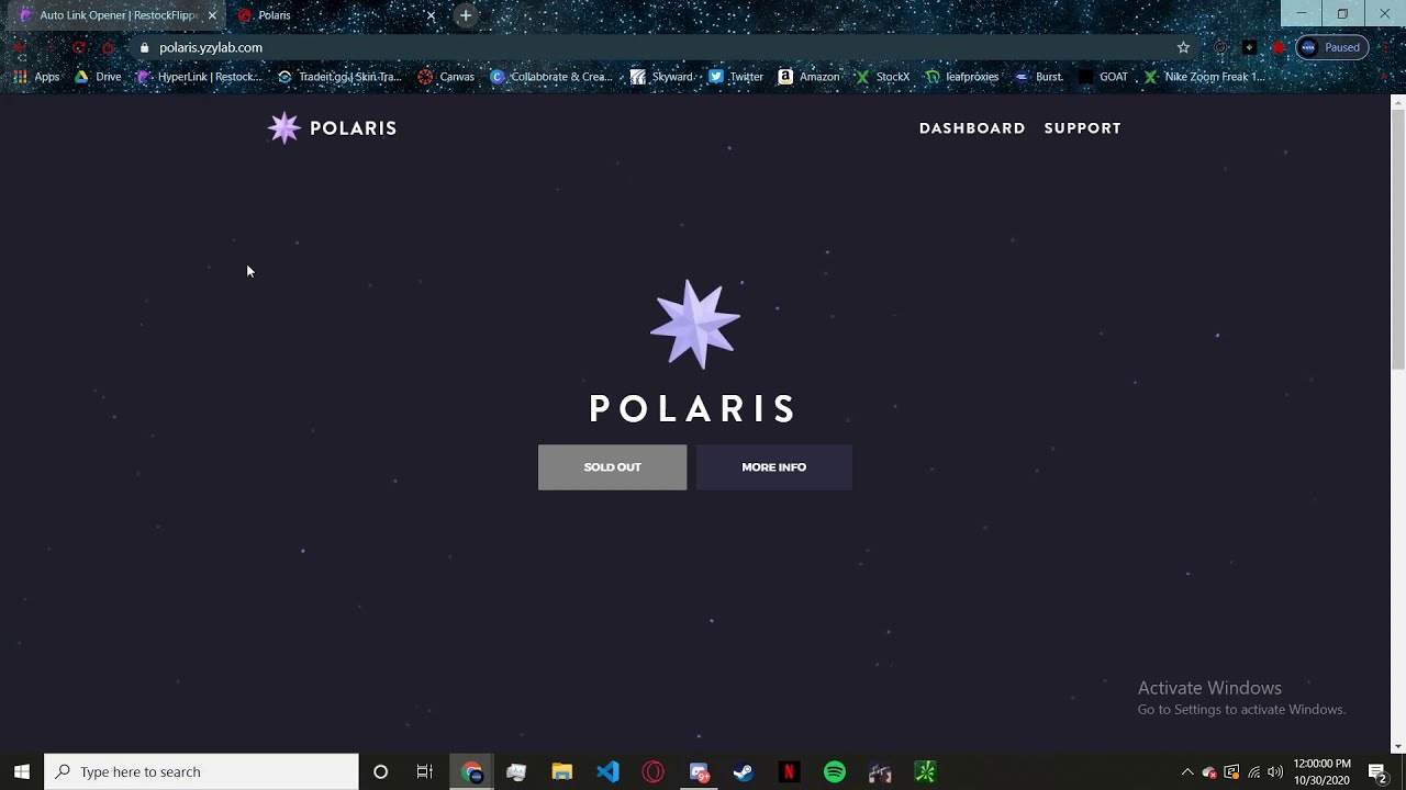 Polaris Restock | Live Cop | Restock Flippers x Sythe | (10/30/20)