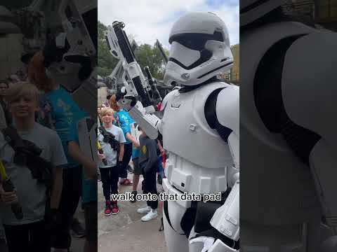 Kylo Ren bosses Stormtroopers around!😂 #disney #starwars #kyloren #shorts #disneyland #boymom