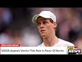 WADA Appeals Verdict That Rule In Favor Of Sinner #wada #sinner #tennis