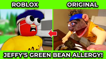 SML Movie vs SML ROBLOX: Jeffy's Green Bean Allergy + (BEST OF JEFFY VIDEOS) Side by Side