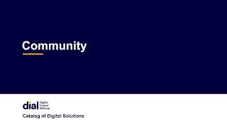 Catalog Of Digital Solutions Tutorial Community