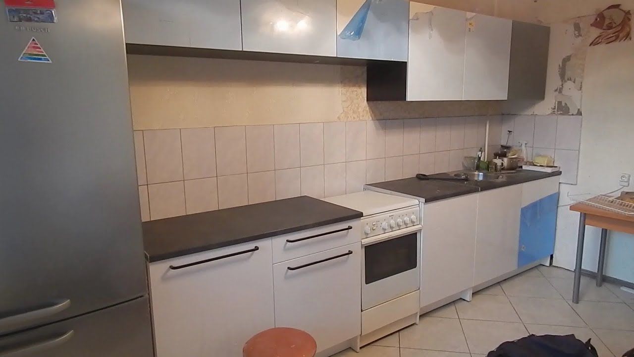 Сборка кухонного гарнитура IKEA и врезка мойки - YouTube