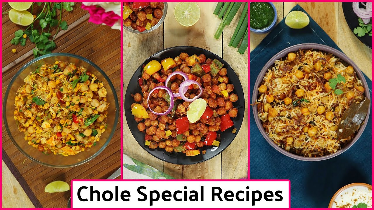 3 Easy CHOLE Recipes - छोले मसाला रेसिपी | CookWithNisha | Cook With Nisha