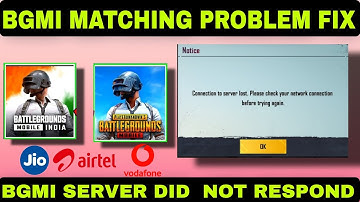 BGMi server problem jio sim Fix service did not respond please try again later 👍 pix problem 200%fix