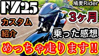 【納車3ヶ月】新型FZ25ここが良かった悪かった‼︎実燃費は？！改造カスタム一挙公開