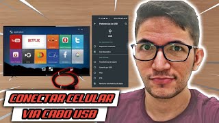 Como conectar o celular na TV via cabo USB