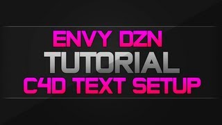 C4D Text Setup Giveaway & Tutorial