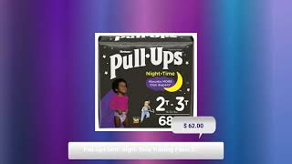 Pull-Ups Girls' Night-Time Training Pants Size 2T-3T; 68 Count