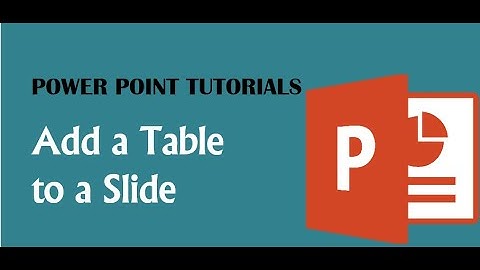 How to Create or Add Table to a Slide in Powerpoint | Powerpoint Tutorials