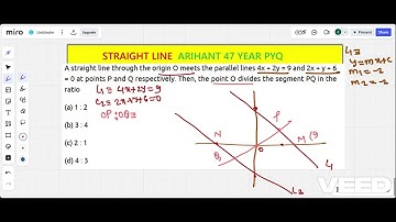 7.STRAIGHT LINES ARIHANT A straight line through the origin O meets the parallel lines 4x + 2y = 9 a