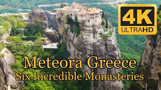 Meteora Greece, Six Incredible Monasteries (70 min. in 4K)