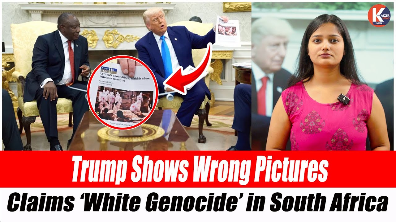 Trump Shows Fake Photos, Claims 'White Genocide' in South Africa | South Africa vs USA Tension