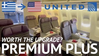 United LONG HAUL Premium Plus Review 777200 Athens to Newark Premium Economy