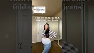 Skip maternity jeans! Stylish hack for bump fashion.