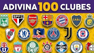 Adivina 100 CLUBES de FÚTBOL por su ESCUDO ⚽ | Test LOGOS de Equipos | QUIZ DE FÚTBOL