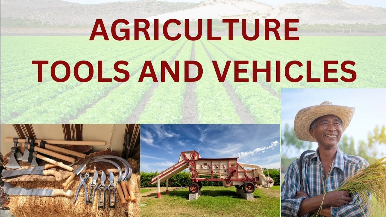 Farming tools and Vehicles names English vocabulary YouTube