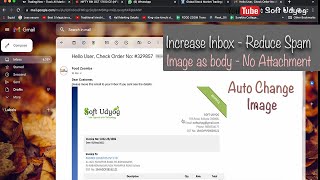 How to send Image in email as body | image without attachment in email | Soft Udyog screenshot 4