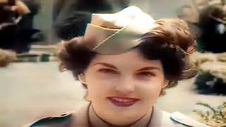Women roles in WW2 1943.  News reels converted to Color.
