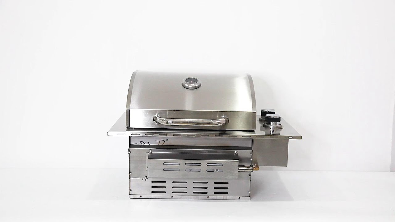 Professional Portable 304 Stainless Steel Outdoor BBQ Built In Table