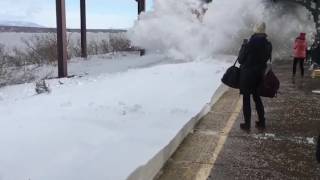 Поезд В Сша Завалил Снегом Пассажиров На Вокзале: Видео !!! Железнодорожная Лавина !!!