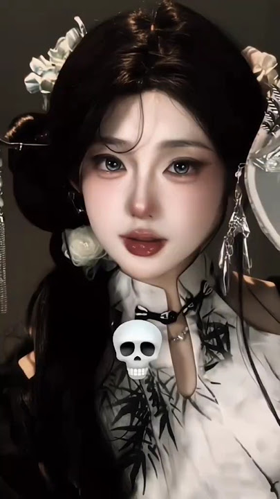 New anime Makeup cosplay😈🤯transition tiktok😳#cosplay #asmr #fyp#makeup #spooky#douyin #powerofmakeup