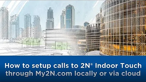 How to setup calls to 2N Indoor Touch through My2N.com locall or via cloud