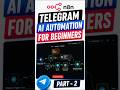 Telegram AI Automation for Beginners 🚀 | n8n Tutorial Part 2 #shorts