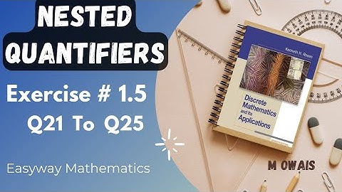 Exercise # 1.5  Q21 to Q25 ( Nested Quantifiers)|| Rosen Discrete Mathematics 7th Edition|| M.Owais