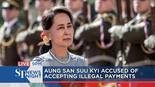 Aung San Suu Kyi accused of accepting illegal payments | ST NEWS NIGHT screenshot 5
