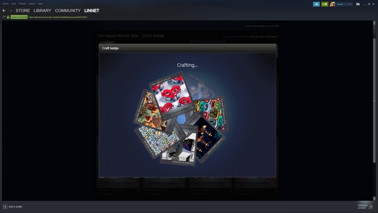 Crafting The Steam Winter Sale 18 Badge Level 3 Steam Awards 18 3 Steam Badge Youtube Crafting The Steam Winter Sale 18 Badge Level 3 Steam Awards 18 3 Steam Badge Youtube