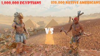 1,000,000 Egyptians vs 820,000 Native Americans | Ultimate Epic Battle Simulator 2